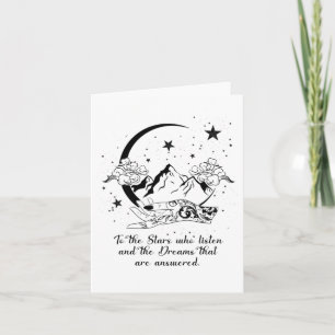 Cartão Às Estrelas Que Ouvem E Aos Sonhos Que São Um