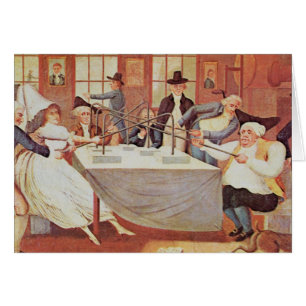 Cartão As experiências de Benjamin Franklin com