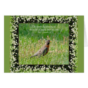 Cartão As flores estão surgindo com a nota Parakaleo