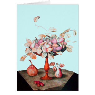 CARTÃO AS FRUTAS DA ESTAÇÃO 5/JASMIM E AMEIXAS SECAS