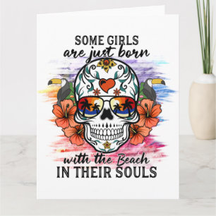 Cartão As Garotas Do Crânio De Açúcar Estão Apenas Nascer
