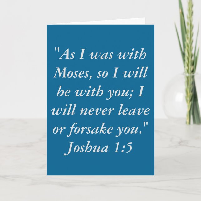 Cartão "As I was with Moses"  Scripture Greeting Card (Frente)