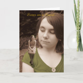 Cartão As irmãs são tão especiais.