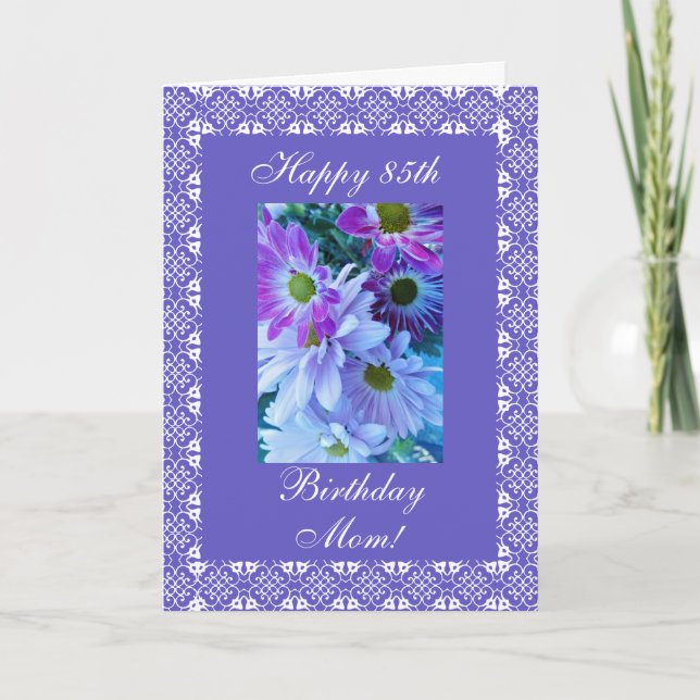 Cartão As margaridas de aniversário da mãe (Frente)