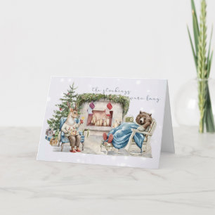 Cartão As Meias Foram Penduradas