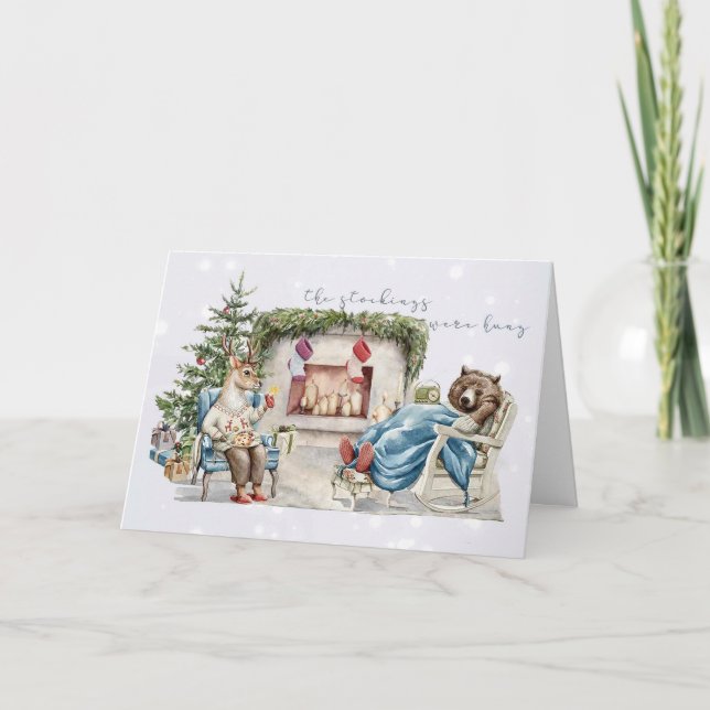 Cartão As Meias Foram Penduradas (Frente)