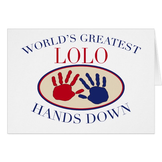 Cartão As melhores mãos de Lolo para baixo (Frente Horizontal)