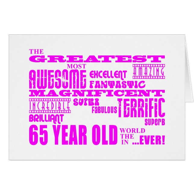 Cartão As melhores sessenta meninas de cinco anos dos (Frente Horizontal)