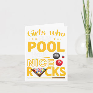 Cartão As Meninas Que Jogam Piscina Têm Bons Racks Engraç