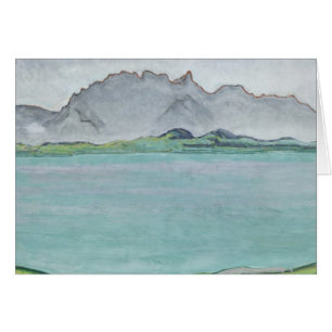 Cartão As montanhas de Stockhorn e o lago Thun, 1911