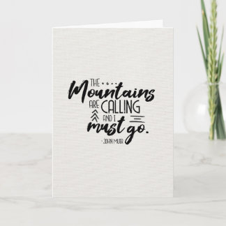 Cartão As Montanhas Estão Ligando