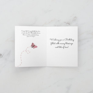 Cartão As Muitas Bênçãos da Borboleta Aniversário