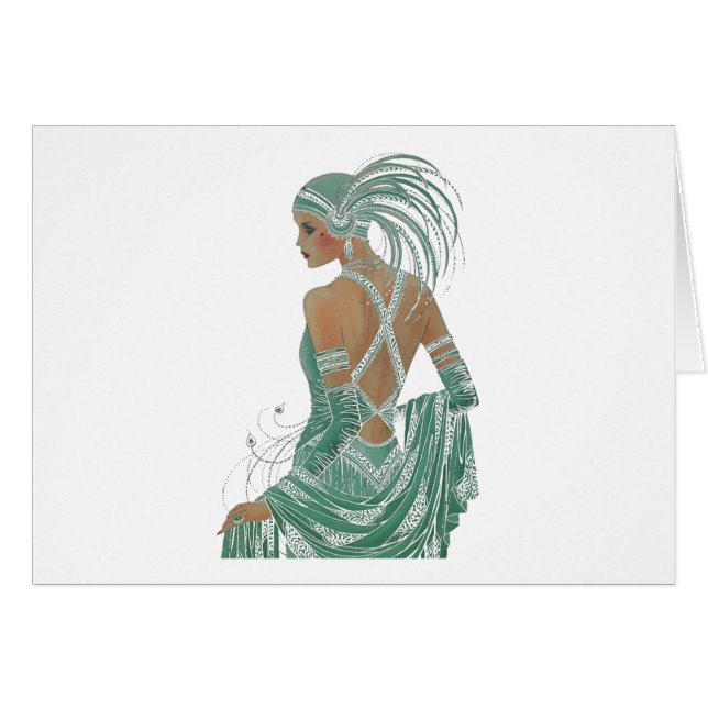 Cartão As Mulheres Ficando Verdes. (Frente Horizontal)