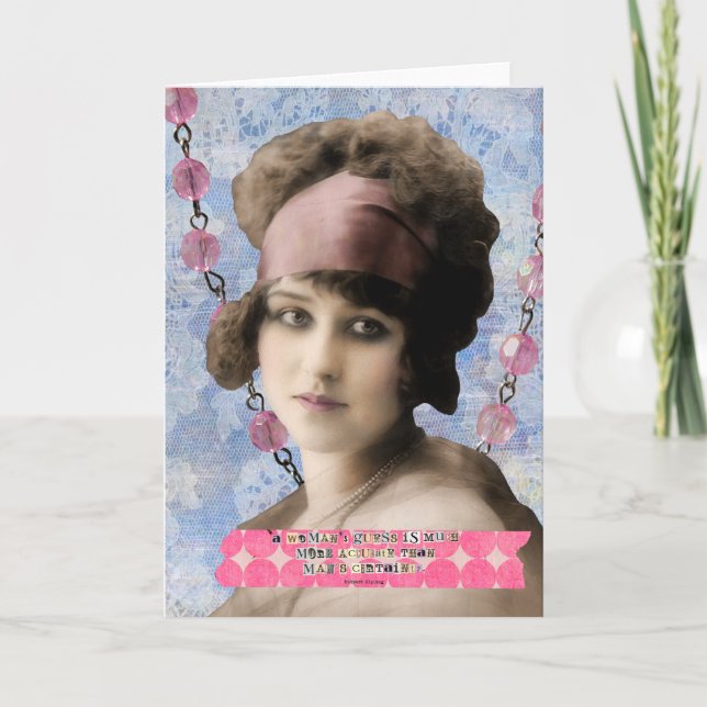 Cartão As mulheres gostam de citar a arte digital (Frente)