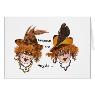 Cartão As mulheres são os anjos