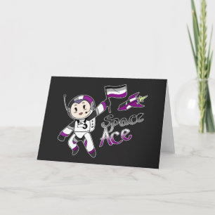 Cartão Ás no Espaço (Orgulho Asexual)