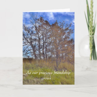 Cartão "As Our Precious Friendship Grows"  Greeting Card