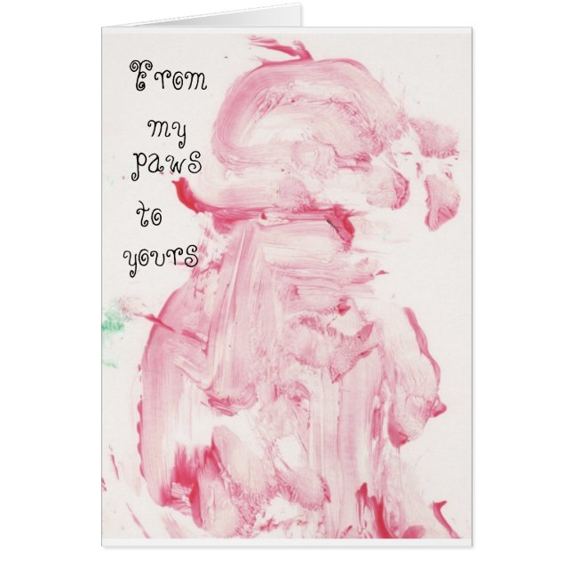 Cartão As patas de Sadie, de, minhas, patas, a, seu (Frente)