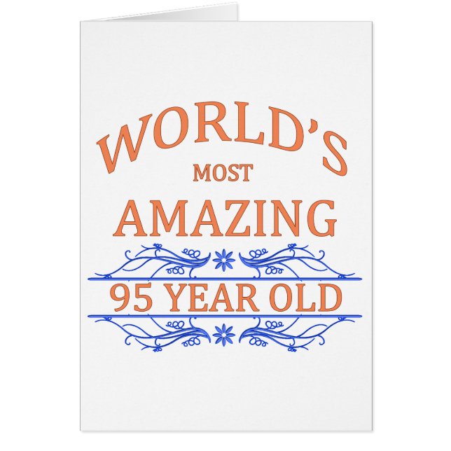 Cartão As pessoas de 95 anos as mais surpreendentes do (Frente)
