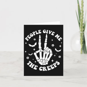 Cartão As Pessoas De Mão Do Esqueleto De Halloween Me Dão