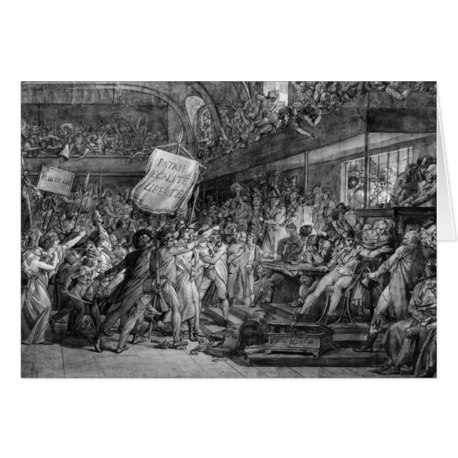 Cartão As pessoas de Paris atacam o Tuileries (Frente Horizontal)