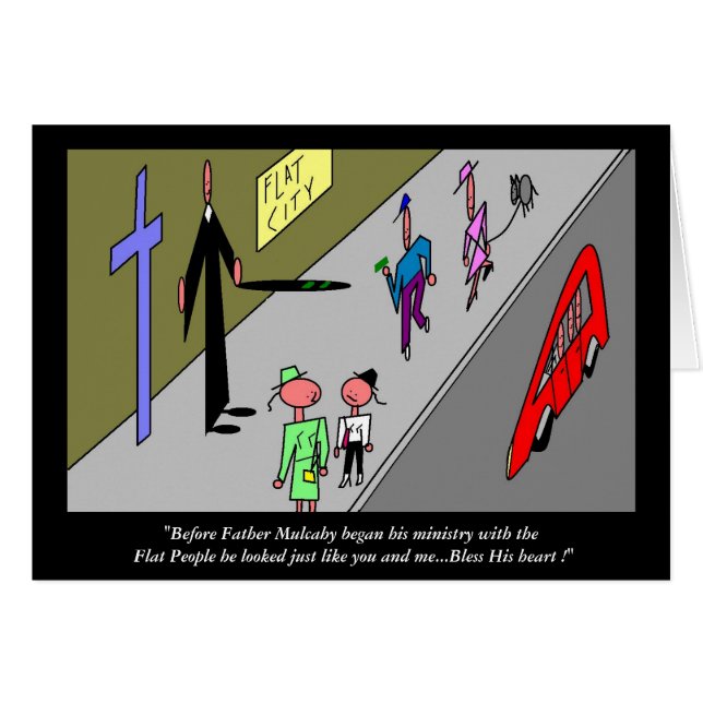 Cartão As Pessoas planas (Frente Horizontal)