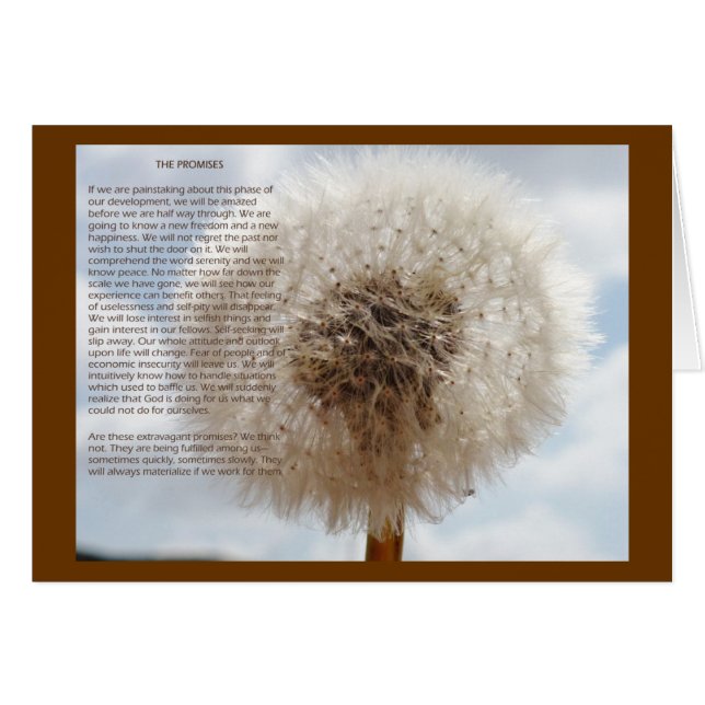 Cartão As promessas (Frente Horizontal)