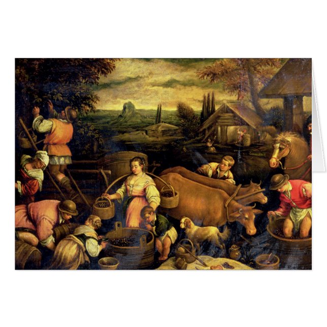 Cartão As quatro estações: Outono (Frente Horizontal)