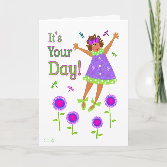 Cartão As raparigas dobraram-se 5 x 7 (Frente)