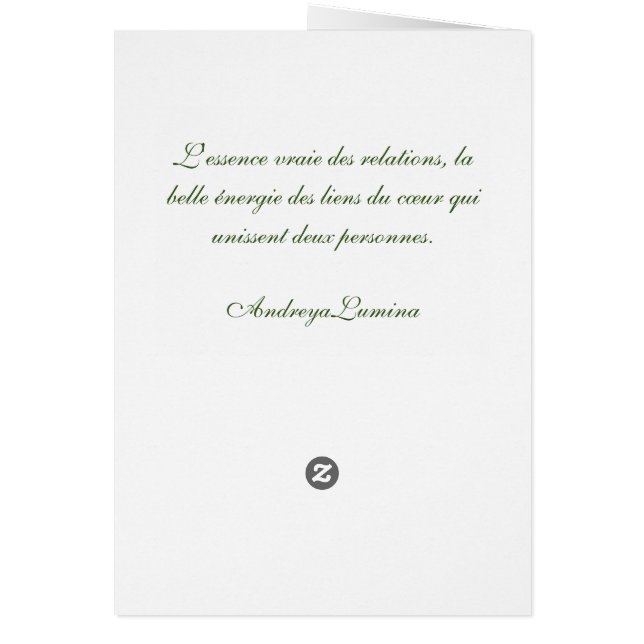 Cartão As relações do coração (Verso)