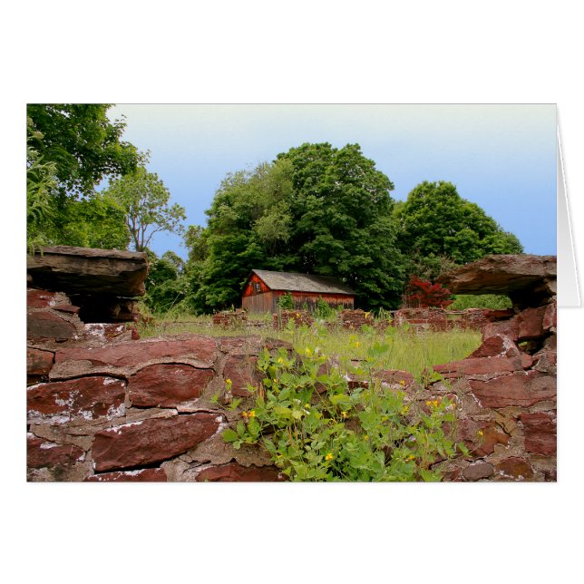 Cartão [As ruínas] Fazenda De Parede Pedra - Qualquer Pla (Frente Horizontal)