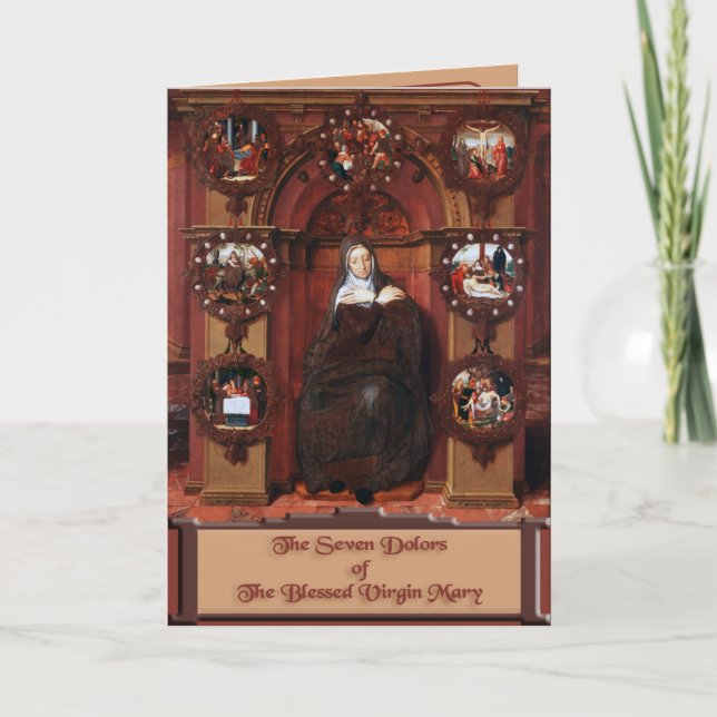 Cartão As Sete Tristezas da Bênção Virgem Maria (Frente)