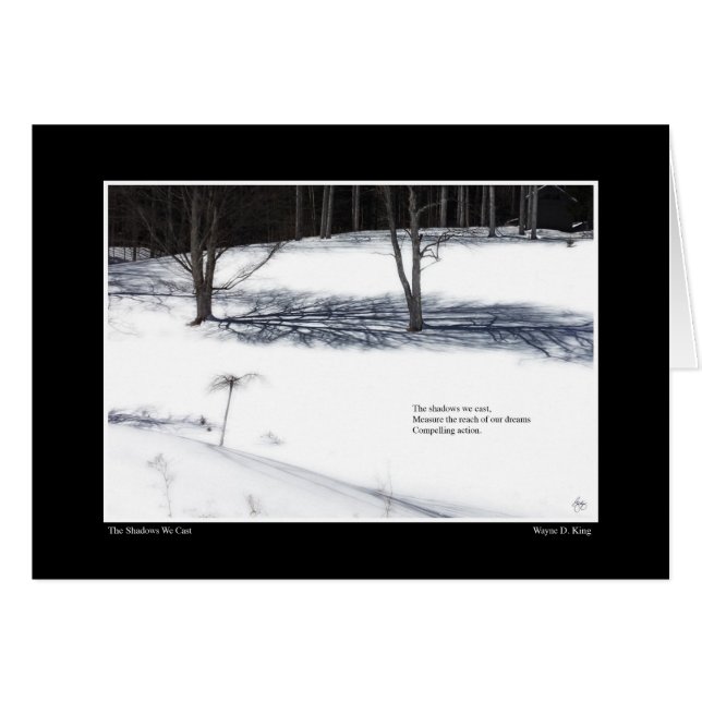 Cartão As Sombras Que Criamos Haiku (Frente Horizontal)