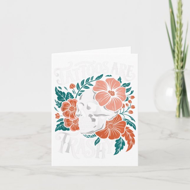 Cartão As Tatuagens São Um Esqueleto Engraçado E Engraçad (Frente)