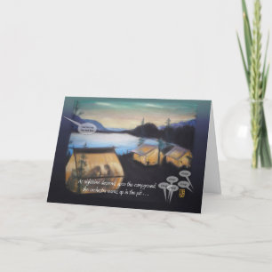 Cartão As tendas de pastel nos sons noturnos sunset são i