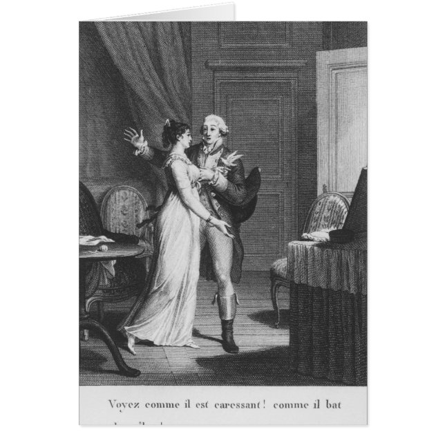 Cartão As tristezas de Werther" (Frente)