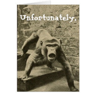 Cartão Às vezes é o seu circo, eles são seus macacos