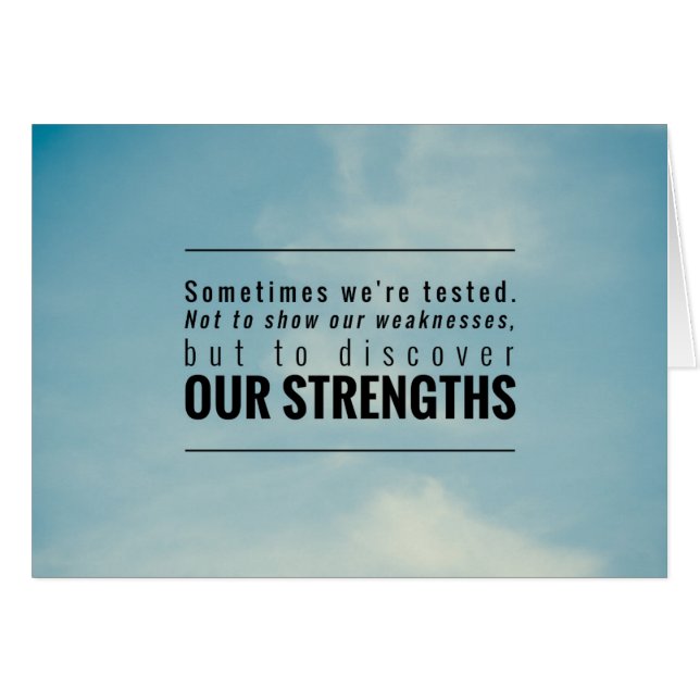 Cartão Às Vezes, Somos Testados (Frente Horizontal)