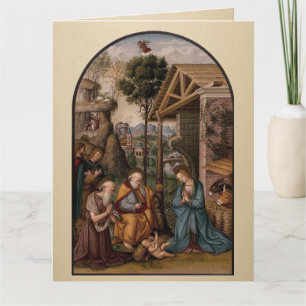 Cartão As Virgens Maria e Menino Jesus Cumprimentos de Na