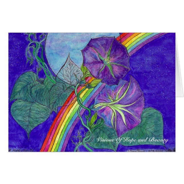 Cartão As visões da esperança & da beleza… com ele são (Frente Horizontal)