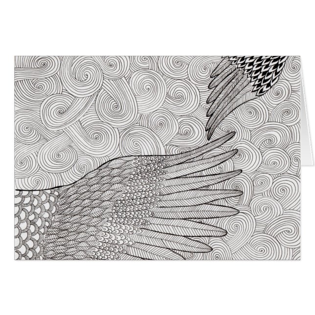 Cartão asas crescentes (Frente Horizontal)