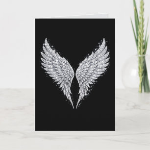 Cartão Asas de Anjo Brilhantes e Selvagens