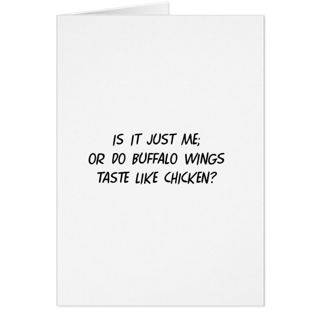 Cartão Asas de frango fritas (Frente)