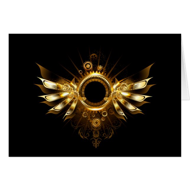 Cartão Asas de vapor (Frente horizontal)