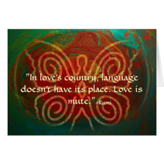 Cartão Asas do Amor-Rumi e da arte poética