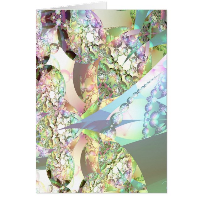 Cartão Asas dos anjos - Celestite & cristais Amethyst (Frente)