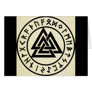 Cartão Asatru, antiga religião nordestina, símbolos, od