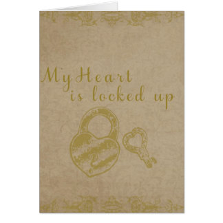 Cartão Ascendente fechado do coração