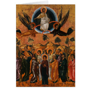 Cartão Ascensão de Jesus ao céu