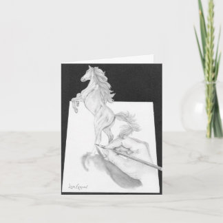 Cartão Ascensão De Stallion De Papel